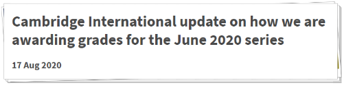 【突發】CAIE官方又更新成績評判標準，你的成績又要重新評判了！！！