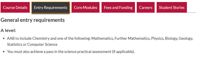 2021年英國化學專業TOP10院校的A-level要求匯總！