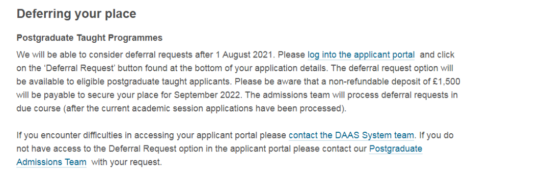 英國各大院校相繼公布2021年延遲入學相關的政策